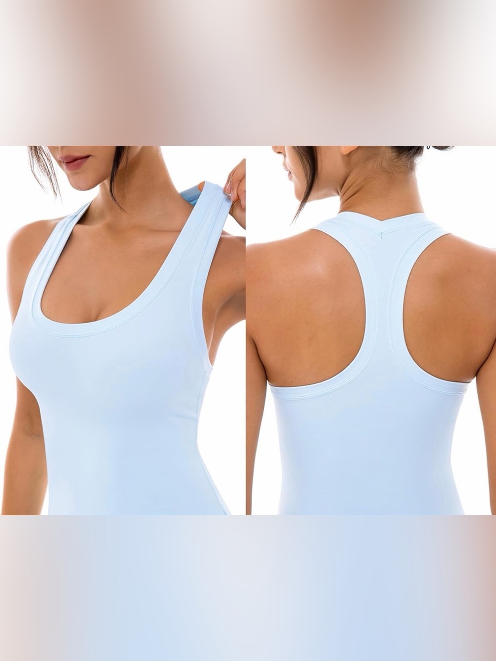 Light Blue Racerback Tank - Picture 2 of 3
